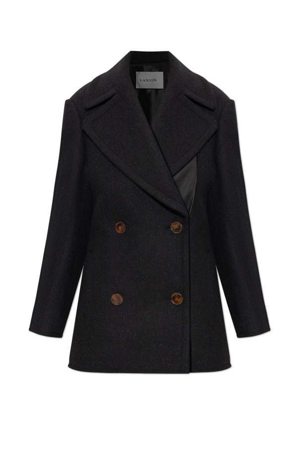 Black Short double-breasted coat Lanvin - Vitkac Canada